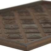 12x18 inch Potpourri Mix Hand Made Textured Premium Metal Decorative Mural Tile for Kitchen Backsplash and Fireplace (Rust)